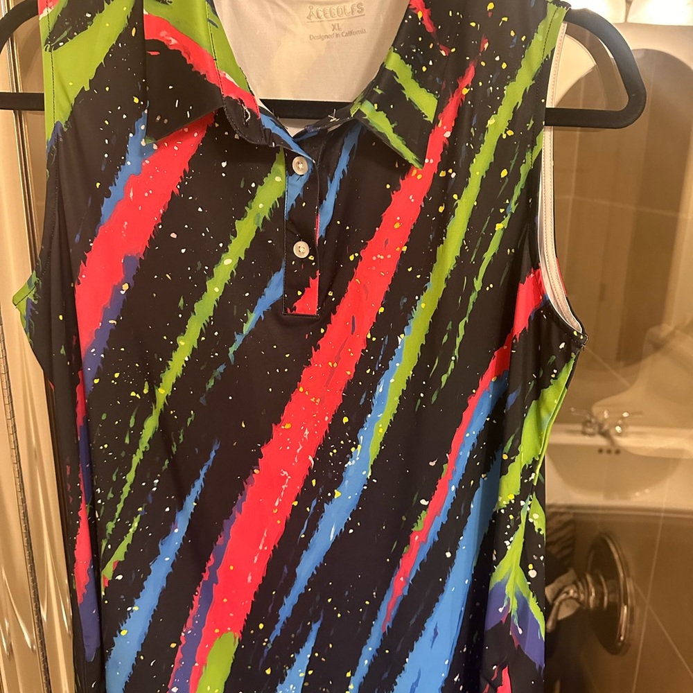 NWTs CEO Golf Colorful Sleeveless Polo Shirt